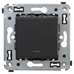 Инвертор одноклавишный в стену, "Avanti", "Черный матовый"