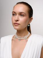 Колье "Delicacy blue soul" Gold