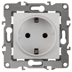 12-2102-01 ЭРА Розетка 2P+E Schuko со шторками, 16A-250В, IP20, Эра12, белый | Эра 12 Белый