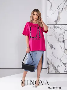 Футболка 704-малиновый Minova