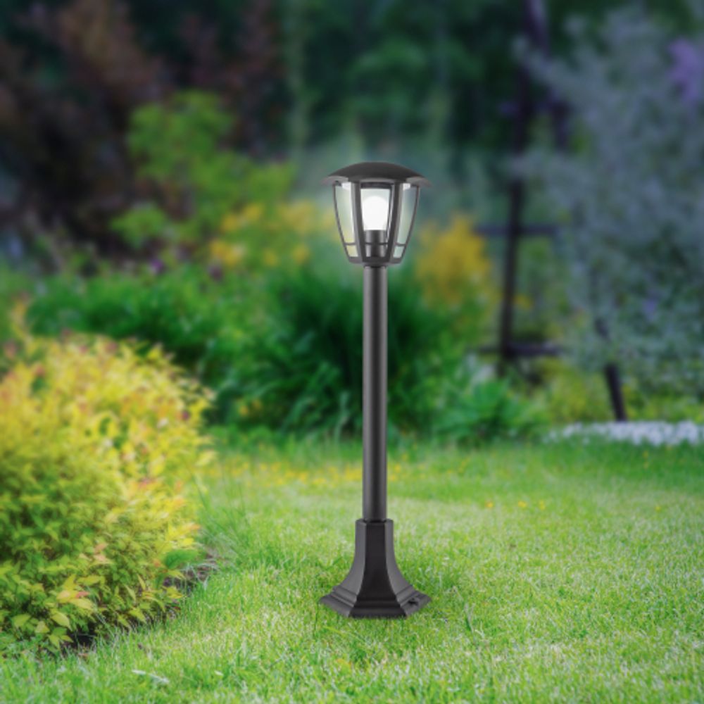 Садово-парковый светильник ЭРА НТУ 07-40-004 Валенсия 3 черный 6 гранный напольный IP44 Е27 max 60Вт