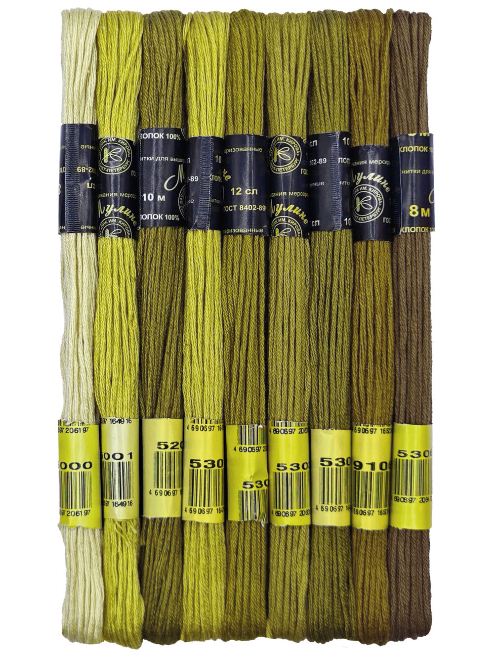 Наборы ниток мулине для вышивания ПНК Киров 9 шт.