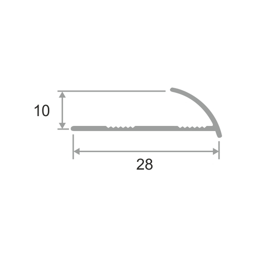 Алюминиевый профиль ПО-9 2700 мм
