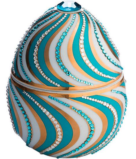 Espiral blue, свеча Bois de Russie Helicoidal Egg, Ladenac Milano