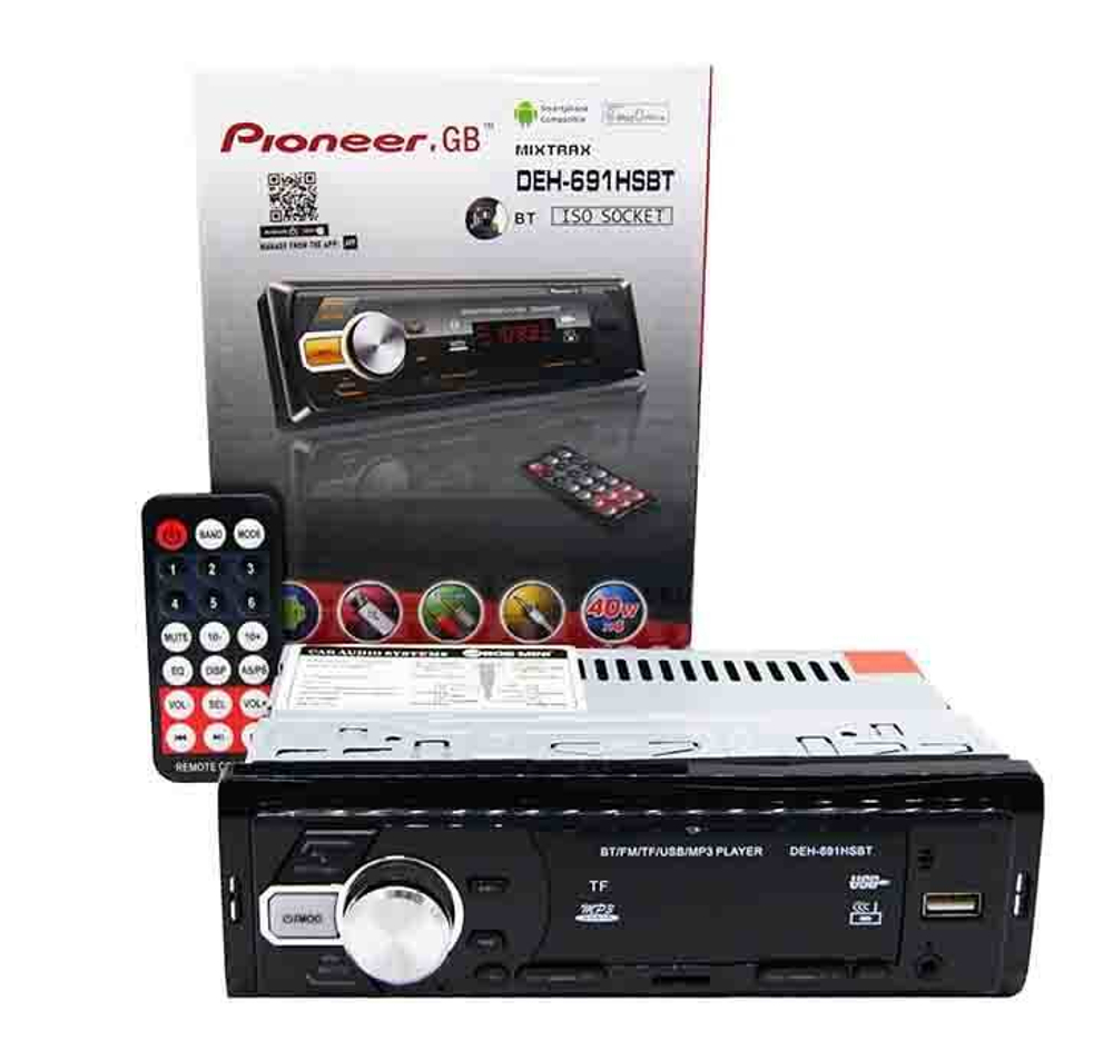 Автомагнитола DV-Pionir GB DEH-691HSBT, Bluetooth , usb, micro, aux, fm, пульт