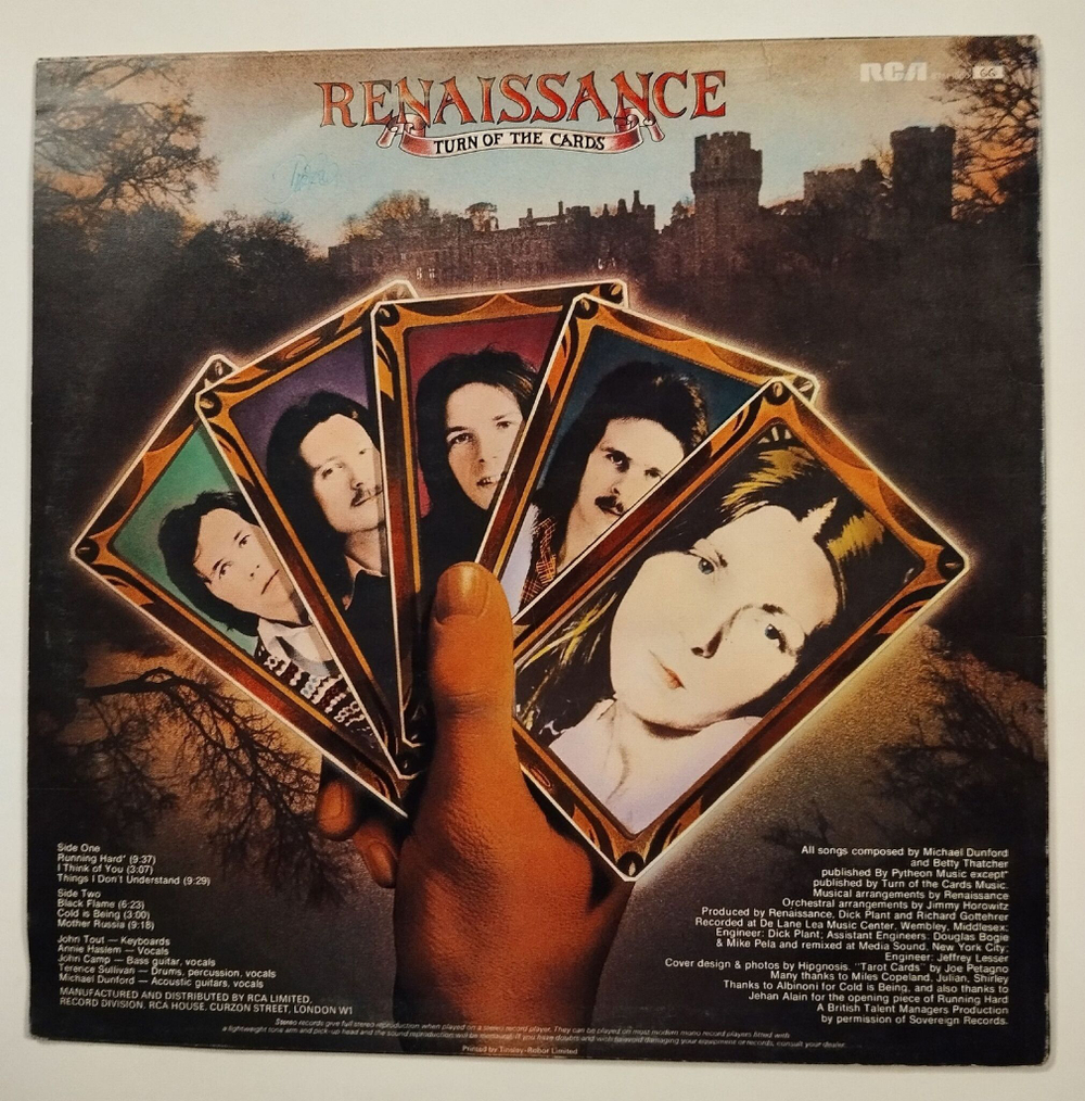 Винтажная виниловая пластинка LP Renaissance Turn Of The Cards (UK 1974)