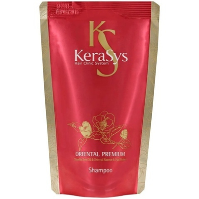 KeraSys Шампунь ЗАПАСКА Oriental Premium восст.поврежд.волосы и укрепл.корни 500мл красн.*12