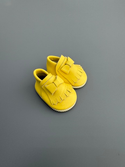 Мокасины желтые для куклы Paola Reina 32-34 см (натуральная кожа)
