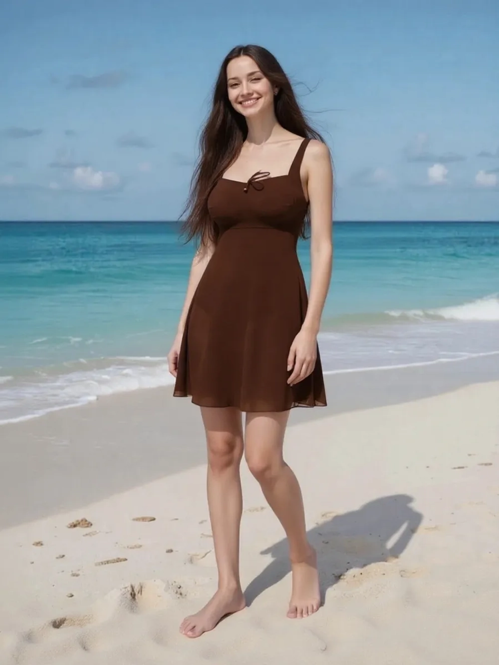 Купальник-платье слитный однотонный большой размер