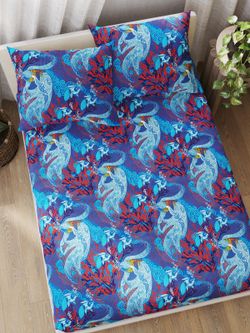 Постельное белье перкаль Сказка "Золотая рыбка" 1,5-сп Наволочка 50х70 см 1 шт Простынь 150x215 см Пододеяльник 145x215 см