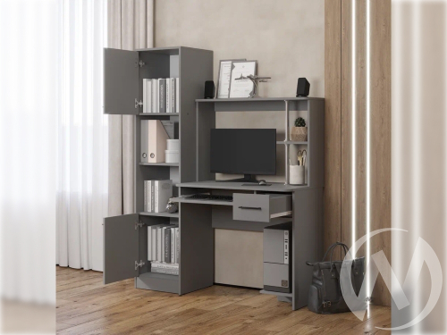 Стол компьютерный Дебют с пеналом (графит)