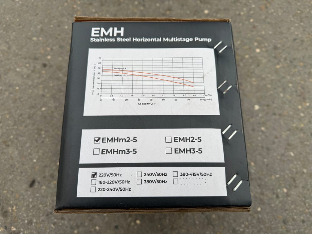 Насос многоступенчатый горизонтальный LEO EMHm2-5