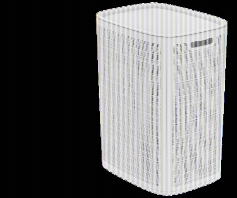 Корзина для белья Лён 100л 43*32,1*80см серый