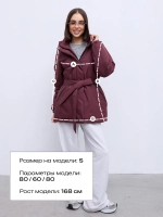 Куртка весенняя удлиненная с капюшоном