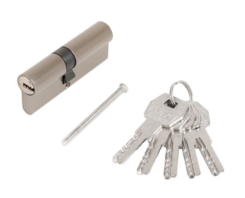 Механизм цилиндровый Стандарт MAX 80 (35х45) SN 5кл мат.никель перф.кл/кл.  (40*10*30) / 14791