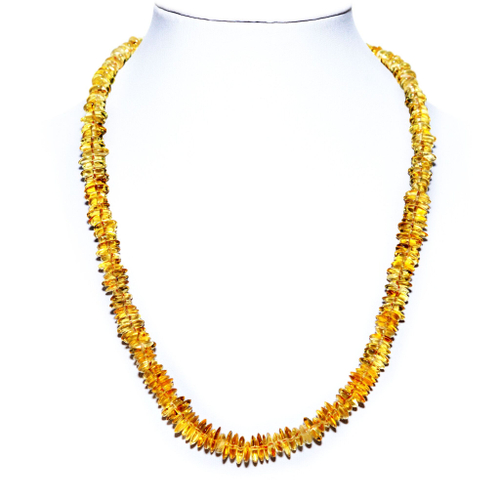 Бусы из янтаря натуральные лечебные женские, длина 45 см