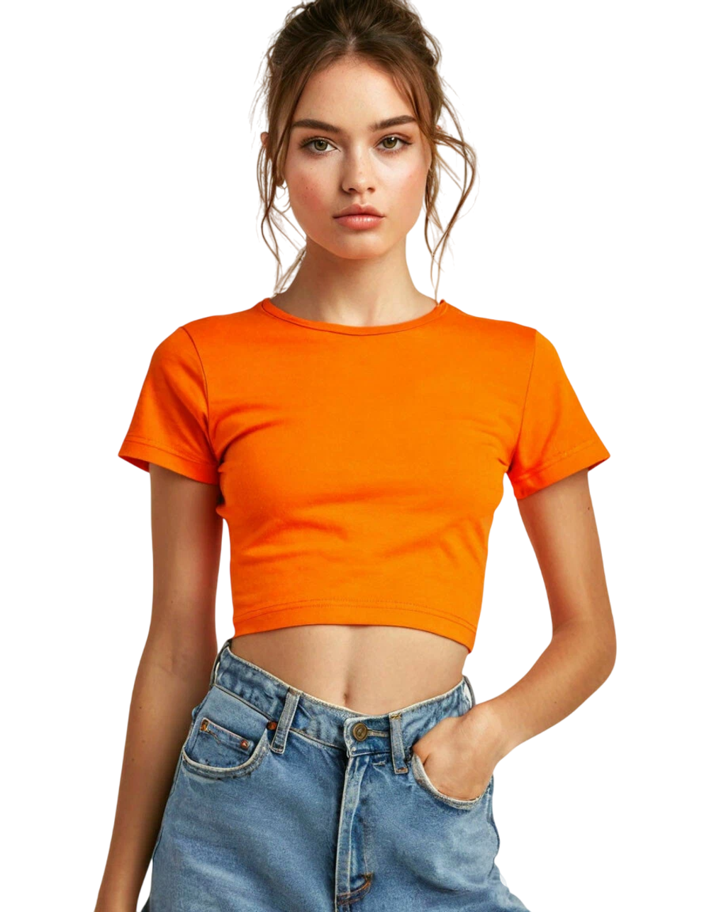 18066 Топ для девочки короткий рукав однотон (84-164)