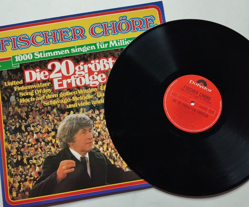 Винтажная виниловая пластинка LP Fischer Chore De 20 Grootste Successen (Germany 1979)
