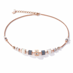 Колье Coeur de Lion Rose Gold 5051/10-1620 цвет белый, черный, прозрачный, золотой