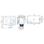 СК.15.4 Скиммер с камерой долива и переливным желобом 2" (внутр.) пленка