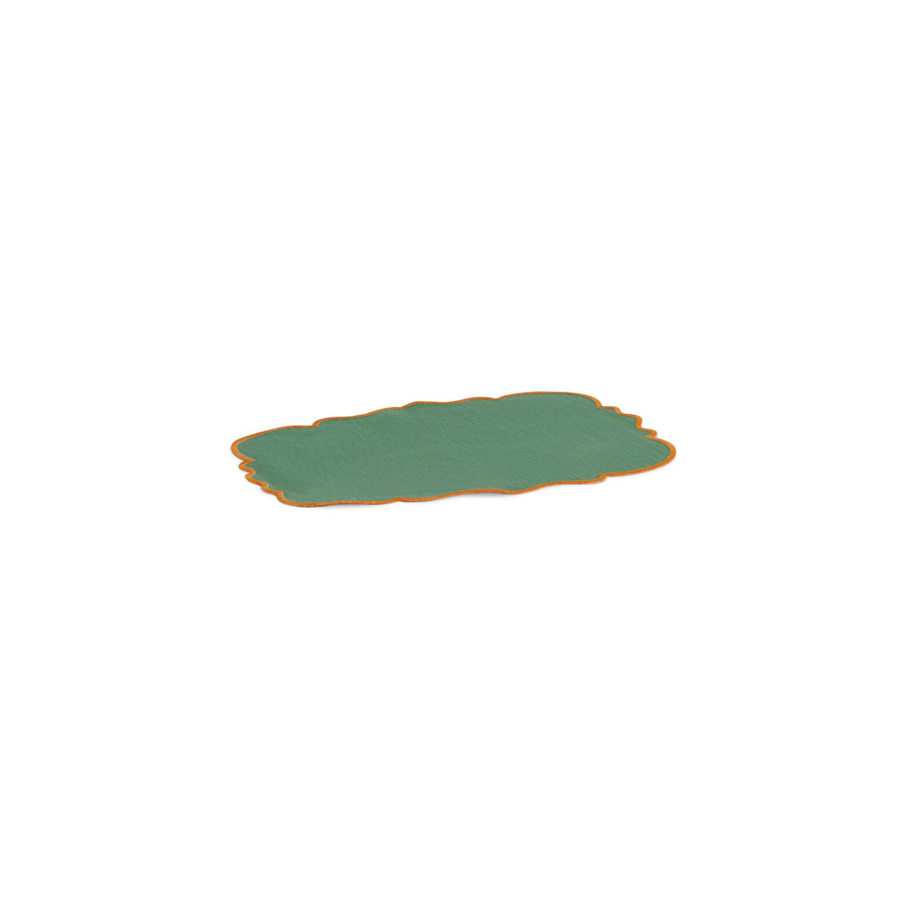 Набор плейсматов Bitossi Home Smerlo Green/Orange Rim, 33 x 48 см (2 шт.)