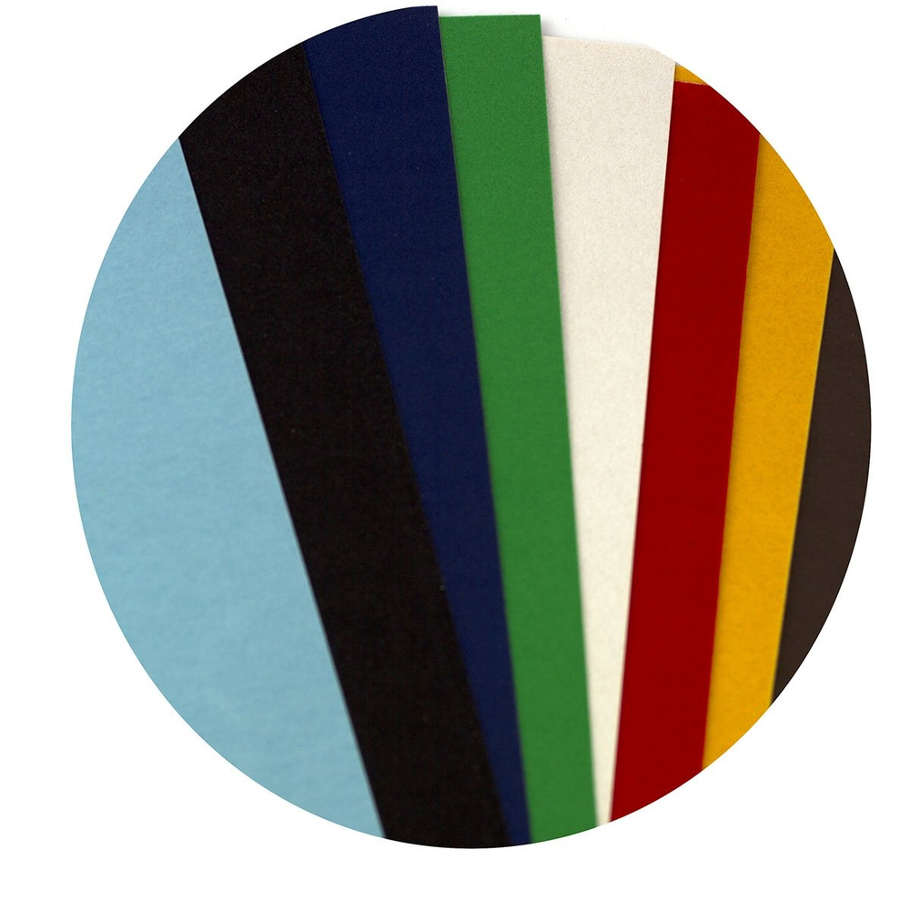 Бумага цветная Alingar, А4, бархатная, самоклеящаяся, 8 листов, 8 цветов, папка конгрев, глитер с европодвесом