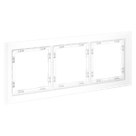 Рамка стеклянная VOLTUM S70 на 3 поста, (белый,матовый,стекло)