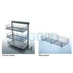 Универсальная выкатная корзина, 235x460x580 мм