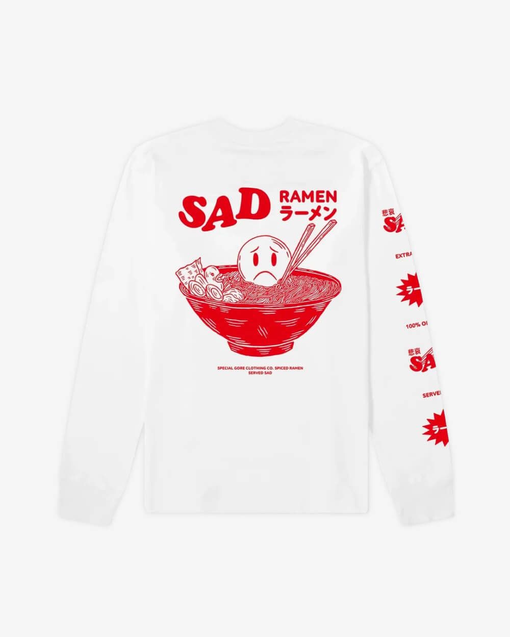 Лонгслив Sad Ramen Белый