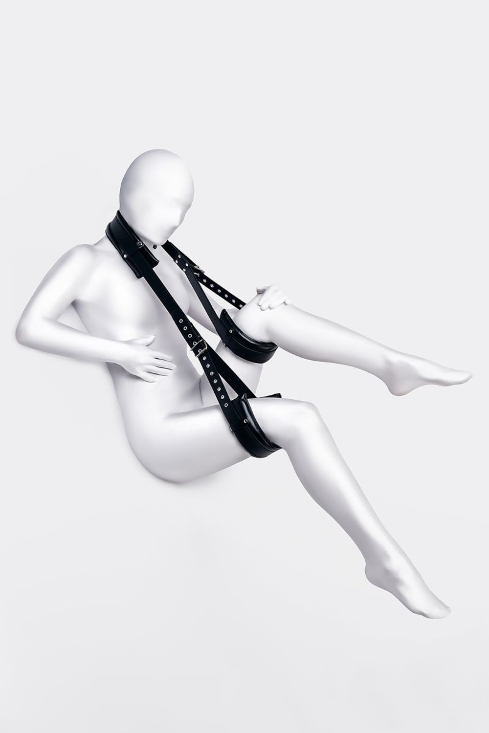 Черные кожаные стропы для фиксации Anonymo (Цвет: черный)