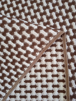 Покрывало жаккардовое двухстороннее Нежность 299-23 коричневый,белый 2.0 (180х200)