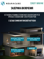 WiFi (Matter) реле Sonoff MINIR4M, 10А/2200Вт