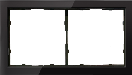 Рамка 2-я черное стекло,  серия R98 Glass