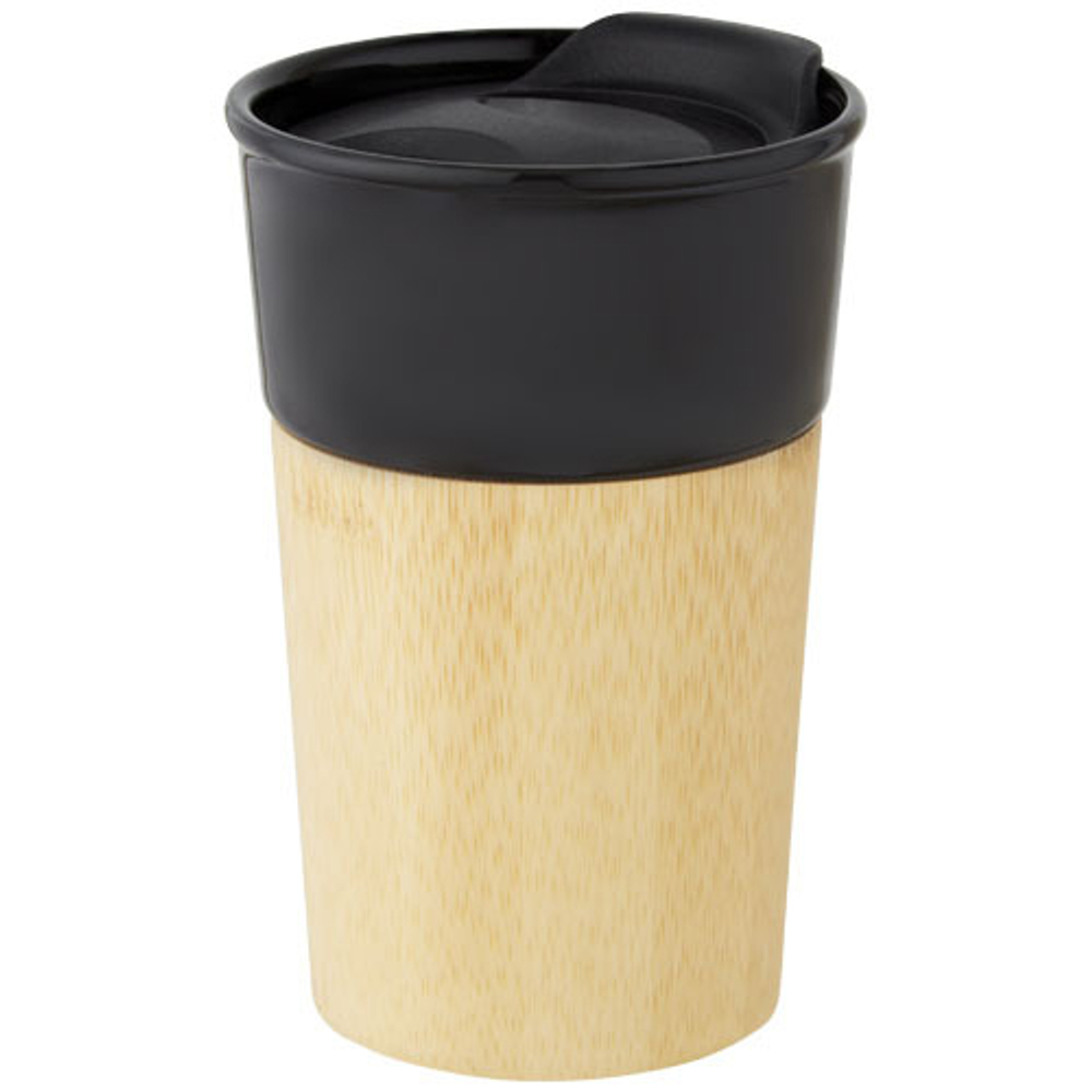 Фарфоровая кружка Pereira с бамбуковой внешней стенкой объемом 320 мл