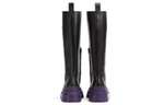 Bottega Veneta Tire Platform Knee high Boots Women"s Black Purple