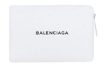 Balenciaga Leather Clutch Women"s White