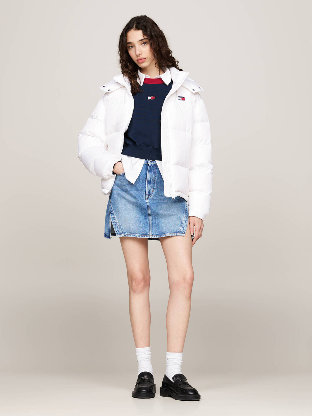 Пуховая куртка Tommy Jeans - белый(DW0DW18610)