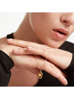 Колье женское PDPaola Буква M серебро 925 пробы покрытое золотом 750 пробы CO01-272-U