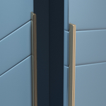 Распашной шкаф Авелин четырехсекционный в синей эмали  240*60*260