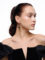 Серьги "Snake Black Cross"