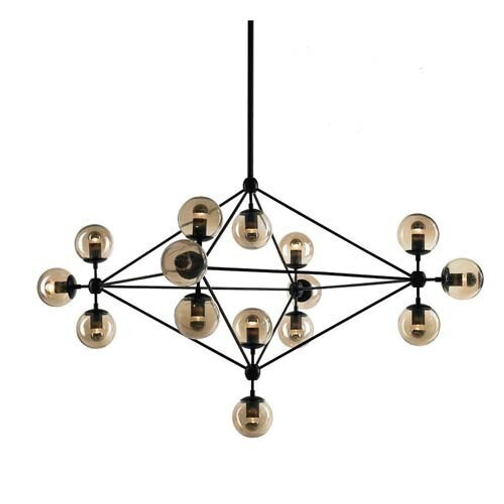 люстра Modo Chandelier 15 Globes Black