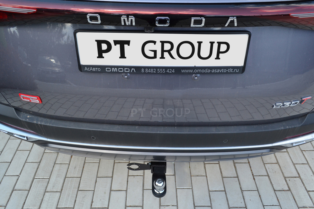 Фаркоп PT GROUP /съемный квадрат/ OMODA C5 2022- (паспорт и сертификат в комплекте)(без электрики) арт.OMO-22-991122.00