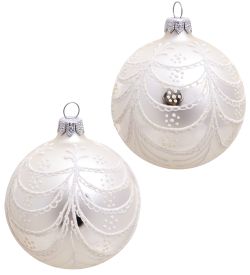 Элита НФШ-1075 Набор ел.украшений Шар «Кружевной» 85 мм