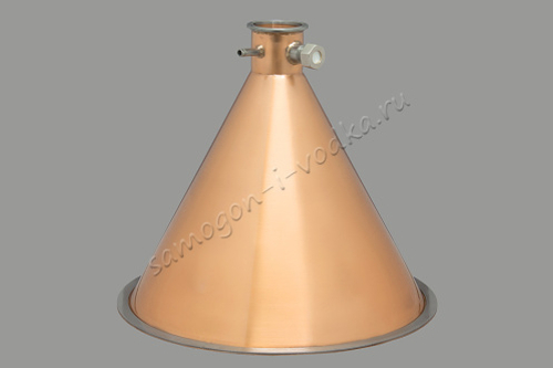 Крышка Самогон и водка Медная конусная "аламбик" для  кубов серии D320 кламп 2.0" (DN50)