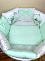 Комплект в кроватку 18 предметов "Дино", сатин