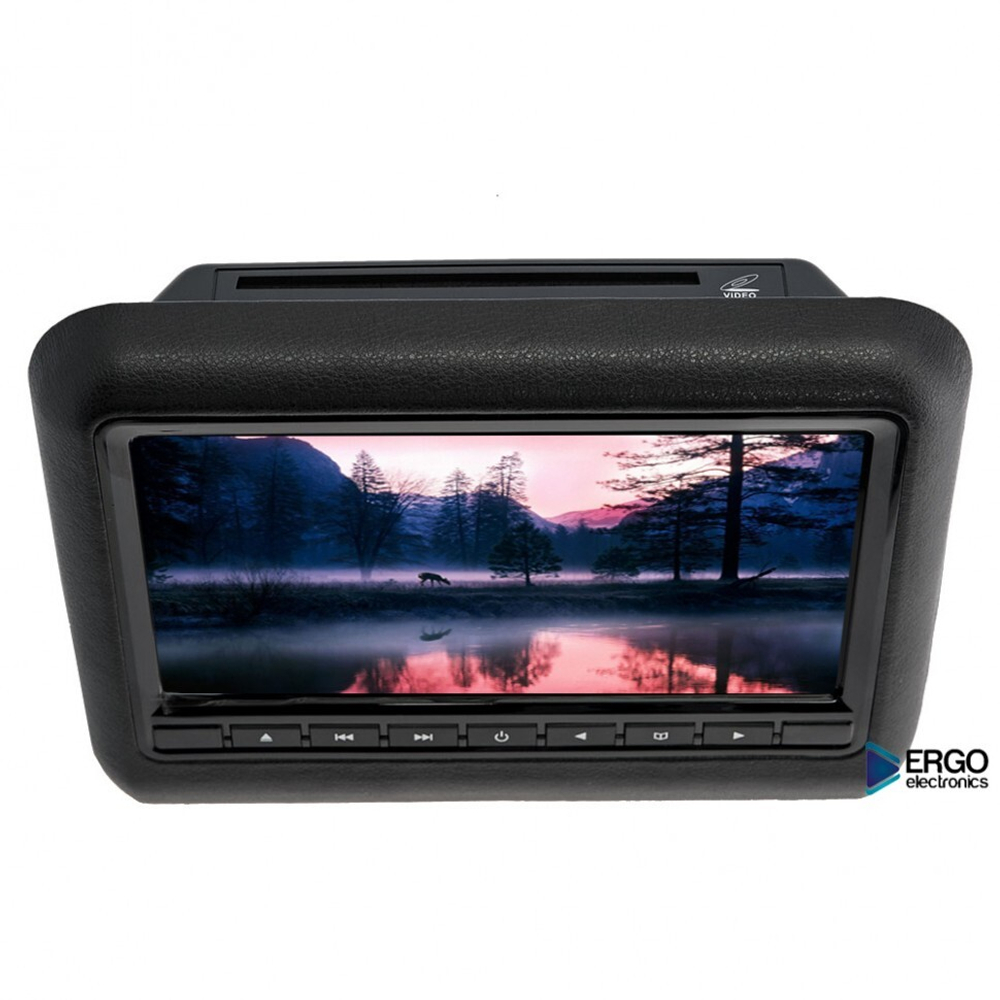 Монитор на подголовник - ERGO ER10L с LCD экраном 10” (800x480, с DVD) черный