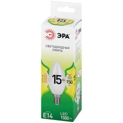 Лампа светодиодная ЭРА GREEN LINE LED B35-15W-830-E14 GL 15Вт свеча теплый свет E14 | Лампы cветодиодные Свеча (B/C)