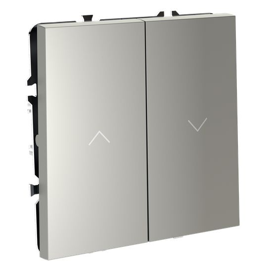 Выключатель встраиваемый VOLTUM S70 для жалюзи 10А, (сталь)