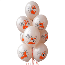 Шар с рисунком 14" С ДР Корги