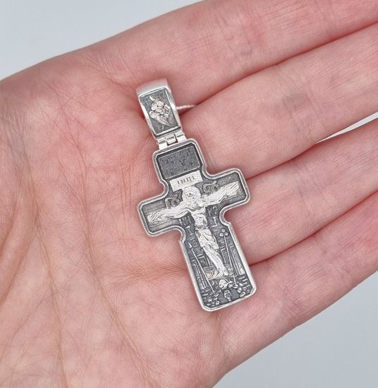 Крест православный. Распятие, Архангел Михаил, Богородица "Знамение"